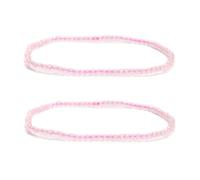 ZXQUEGF 2 Pcs/Set 2mm 3mm 4mm Trendy Natural Real Rose Quartz Crystal Crystal Bracelet, Faceted Round Stretch Beaded Bracelets for Women Men