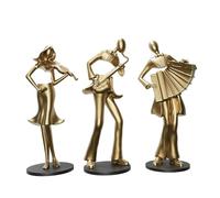 ZXQUEGF 3Pcs Musician Figurine Ornament Decorative Resin Music Player Statue for Table Centerpiece Home Shelf Decor