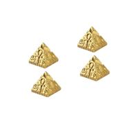ZXQUEGF 4 Pcs Pyramid Ornament Khufu Pyramid Decor Antique Decor Egyptian Pyramid Decoration Photo Ornament Crystal Decor Desktop Decor Egypt Figure Office Decor Sculpture Sand Table Resin