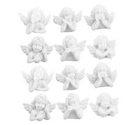 ZXQUEGF 40pcs Accessories Angel Sculpture Phone Case Charms Angels Embellishments Catholic Statues Figurine Cherub Shelf Statues Church Figurine Resin Miniature Ornament White
