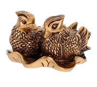 ZXQUEGF A Hundred Years of Love for Mandarin Ducks Home Decorations Resin Mandarin Sculpture Couple Sculpture The Valentine Mandarin Statue Display Synthetic Resin Wedding Lovers