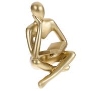 ZXQUEGF Abstract Figure Statue Reader Statues Abstract Sculpture Statue Reader Sculpture Abstract Decoration Reading Woman Figure Body Resin Desk Card Reader Office