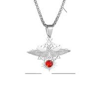 ZXQUEGF Anchor Chain synthesis Vintage Bee Queen Hexagonal Star Gemstone Pendant Necklace Men's Personalized Birthday Party Hip Hop Jewelry Develop Chain