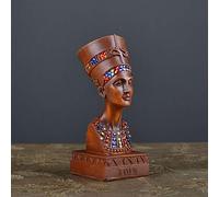 ZXQUEGF Ancient Egyptian Queen Nefertiti Statue Small Head and Bust Resin Statue Figurine Egypt Decoration Ornament Home Office Desk Decor Art Crafts,B