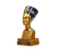 ZXQUEGF Ancient Egyptian Queen Nefertiti Statue Small Head and Bust Resin Statue Figurine Egypt Decoration Ornament Home Office Desk Decor Art Crafts,A