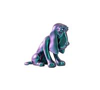 ZXQUEGF Art Decorative Animal Statue Large Ears Sitting Dog Sculpture Ornaments Living Room Bedroom Study Desk Bedside Home Desktop Decors Ornament Figurine (Color : Gold)
