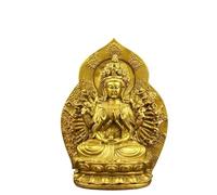 ZXQUEGF Art Sculpture Copper Thousand Hands Pendant Guanyin Statue Guardian God Buddha Offering Decoration Accessories Personalized Home Decor (Color : High 22cm)