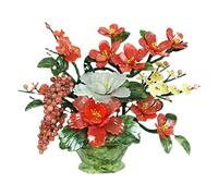 ZXQUEGF Artifical Tree Artificial Bonsai Jade Flower Basket Bonsai Artificial Plant Potted for Indoor Living Room Porch Decoration Desktop Display Artificial Tree Indoor