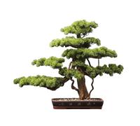 ZXQUEGF Artifical Tree Chinese-style Simulation Bonsai Welcoming Pine Decoration Indoor Living Room Landscape Decoration Fake Plants Artificial Tree Indoor(B)