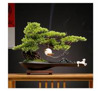 ZXQUEGF Artifical Tree Chinese Style Simulation Welcoming Pine Tree Living Room Porch Entrance Bonsai Hotel Decoration Office Landscape Ornaments Artificial Tree Indoor(F)