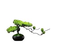 ZXQUEGF Artifical Tree Chinese Style Welcoming Pine Ornaments Living Room Porch Home Decorations Dining Table TV Cabinet Creative Thuja Bonsai Ornaments Artificial Tree Indoor(B)