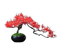 ZXQUEGF Artifical Tree Chinese Style Welcoming Pine Ornaments Living Room Porch Home Decorations Dining Table TV Cabinet Creative Thuja Bonsai Ornaments Artificial Tree Indoor(B)