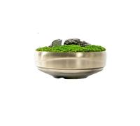 ZXQUEGF Artifical Tree Chinese Zen Moss Simulation Moss Green Plant Bonsai Coffee Table Negotiation Table Tea Room Sales Office Decoration Decoration Artificial Tree Indoor(A)