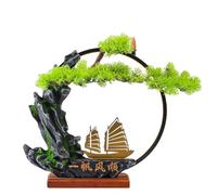 ZXQUEGF Artifical Tree Creative Hotel Decoration Chinese Style Simulation Welcoming Pine Fake Tree Green Plant Ornaments Bonsai Porch Office Ornaments Artificial Tree Indoor