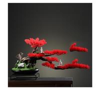 ZXQUEGF Artifical Tree Creative Office Decoration Chinese Style Simulation Pine Bonsai Study Porch Living Room Zen Decoration Crafts Artificial Tree Indoor(B)