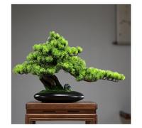 ZXQUEGF Artifical Tree Welcoming Pine Ornaments Chinese Bonsai Porch Cabinet Decoration Living Room Simulation Tree Office Creative Landscaping Ornaments Artificial Tree Indoor