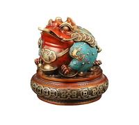 ZXQUEGF Buddha Indoor Feng Shui Coin Money Lucky Chinese Charm for Prosperity Home Frog Treasure Basin Statue Decorations Meditation Decoration Size M