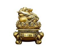 ZXQUEGF Buddha Statue Indoor Table Decor Feng Shui Frog Coin Chinese Money Toad Figurine for Fortune Lucky Office Desktop Decorations Meditation Decoration