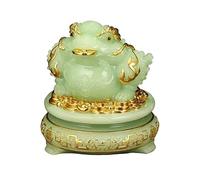 ZXQUEGF Buddha Statue，Zen Lucky Feng Shui Sculpture Three-legged Toad Ornaments Attract Wealth and Enhance Fortune Brings Good Luck th Meditation Decor (Color : Grey)