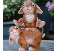 ZXQUEGF Bunny Statue Yard Garden Decorations Cute Rabbits, Family s Home Decor Ornament, Cute Rabbits Look Great in Any Outdoor Living Space,D