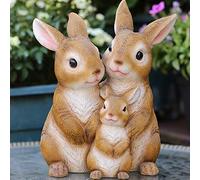 ZXQUEGF Bunny Statue Yard Garden Decorations Cute Rabbits, Family s Home Decor Ornament, Cute Rabbits Look Great in Any Outdoor Living Space,A