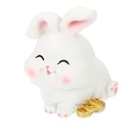 ZXQUEGF Car Decor Big Eared Rabbit Ornament Rabbit Sculpture Outdoor Ornament 2023 Chinese Bunny Decorations Year of The Rabbit 2023 Cute Miniature Rabbit Terrarium Resin Mushroom