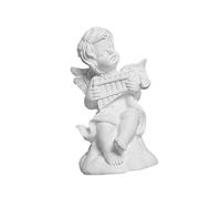 ZXQUEGF Cherub Figurine Little Angel Statue Ornament,Resin Crafts Desktop Decoration for Table Living Room Entrance, Flute, 3.5x3.5x6.5cm
