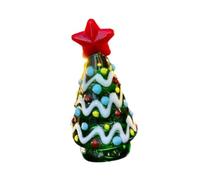 ZXQUEGF Christmas Tree Statue Resin Art Crafts Decorative Adornment Desktop Ornament Xmas Figurine for Bedroom Patio, B