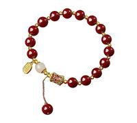 ZXQUEGF Cincinnabar Hand String Female Fortune Fu Hand Act The Role of National Wind This Year