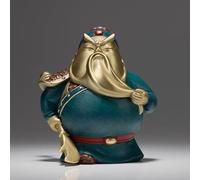 ZXQUEGF Coffee Decor Centerpiece Decorations Small Sculpture Statue of Guan Gong, Brass Table Decoration Ornaments