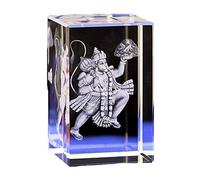 ZXQUEGF Crystal Inner Carved Buddha Statue Indian Monkey God Figurine Indian Monkey King Hanuman Crystal Ornament Decoration Buddhist, A
