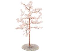 ZXQUEGF Crystal Tree Crystals Decor for Home Table Top Decor Money Tree Gemstone Tree Handmade Ornaments Prosperity Tree Chinese Decor for Office Tree Decorations Wealth Tree Pink Metal