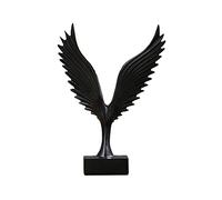 ZXQUEGF Decoration Handmade Resin Abstract Sculpture Ornament Solid Wings Soaring Statue Ornaments Living Room Bedroom Holder Desktop Office Decor Color Noir,