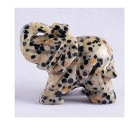 ZXQUEGF Decorations Elephant Figurine 1.5 Inch Crystal Elephants Stone Carved Statue Quartz Feng Shui Home Ornament Art Figurine