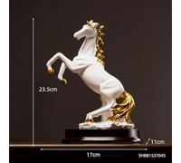 ZXQUEGF Decorations European Sculpture Model Home Office Horse Statue Crafts Ornaments Animal bookshelf Art Decoration Opened Gifts Indoor Decor(Height 23.5cm-white)