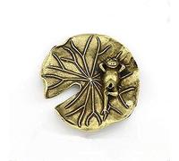 ZXQUEGF Decorative Object for Home Creative Arts Figurine Craft Decorations Pure Brass Leaf Frog Incense Burner Holder Animal Small Statue