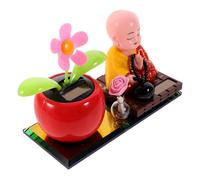 ZXQUEGF Doll Ornaments Dancing Figurine Car Dashboard Plant Shaking Head Doll Solar Powered Dashboard Decor Car Bobble Head Solar Dancing Flowers Succulents Plants Bonsai Abs