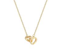 ZXQUEGF Double Heart Stainless Steel Necklace for Women Light Luxury Temperament Collarbone Chain 2025 Jewelry Neck Accessory
