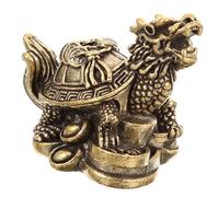 ZXQUEGF Dragon Turtle Ornament Decor Good Luck Statue Animal Sculpture Desktop Dragon Turtle Miniature Vintage Dragon Turtle Statue Brass Animal Mother Sea turtle Copper Indoor