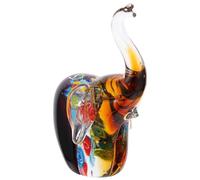ZXQUEGF Elephant Ornaments Elephant Collectible Figurine Decor Elephants Miniature Feng Shui Elephant Statue Decorative Elephant Desktop Elephant Statue Elephant Decoration Glass
