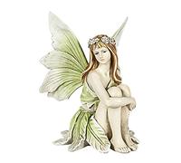 ZXQUEGF Fairies Figures Decoration, Garden Girl Flower Fee Creative Equipment Home Garden Decoration Crafts Resin Statue,C