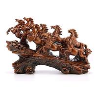 ZXQUEGF Feng Shui Horse Statues Decor Resin Sculpture Prosperity Wealth Success Ornaments, Home Office Decoration,Horse