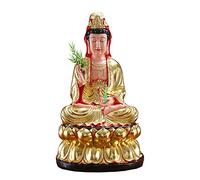 ZXQUEGF Feng Shui Ornaments Guanyin Buddha Statue Large Household Feng Shui Ornaments (25.6 Inches) Resin Quan Yin Statue Best Chinese Feng Shui Gifts God of Fortune