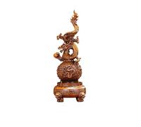ZXQUEGF Feng Shui Statue Dragon Ornaments,Fengshui Statue for Wealth and Luck,Luck Symbol Sculpture,Resin Desktop Ornament for Home Office Zen Decor (Color : A, Size : L)
