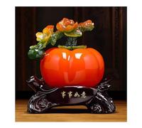 ZXQUEGF Feng Shui Statue Persimmon Ornaments,Fengshui Statue for Wealth and Luck,Luck Symbol Sculpture,Resin Desktop Ornament for Home Office Zen Decor (Color : A, Size : XL)