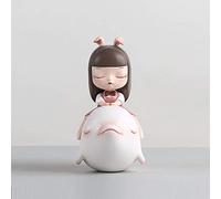 ZXQUEGF Figurine Animal Statue Ornaments Pvc Artwork Creative White Night Fairy Tale Wedding Decoration Gift-Length Wide High 8.3Cm