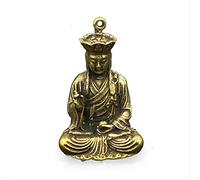 ZXQUEGF Figurine Brass Buddha Statue Car Decor Decoration Ornament Tang Sanzang Monk Figurines Portable Copper Keychain Pendant Gifts