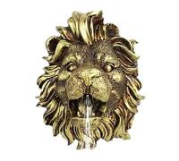 ZXQUEGF Fountain Spout | Lion Wall Fountain Waterfall | Natural Resin Water Fountain, Garden & Water Pond Decor, Sprinkler, Indoor & Outdoor Wall Art