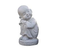 ZXQUEGF Garden Antique Buddha Statue,Zen Home Decor Ornaments,Outdoor Decorative Statue,Creative Little Monk Ornaments,Yard Art Decoration A 40x22x22cm