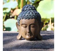 ZXQUEGF Garden Buddha Statue,Zen Ornaments Crafts,Outdoor Buddha Statue,Religious Gifts,Outdoor Decor for Garden Patio Deck Porch B 13x14x19cm